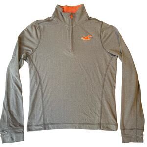 Hollister Sport Women’s Long Sleeve Half Zipper Jacket size S, Gray, Thumb Holes